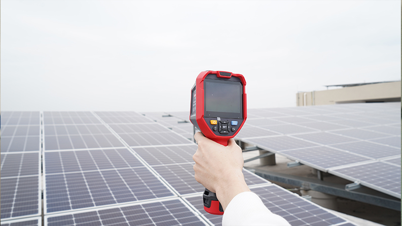 Ứng dụng đo tấm pin solar với camera nhiệt UNI-T UT384G